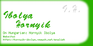 ibolya hornyik business card